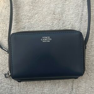 Vince camuto wallet/ clutch with strap navy blue